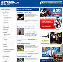 Betfred Sportsbook Sports News Page