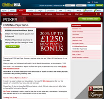 William Hill Poker Promotions Page